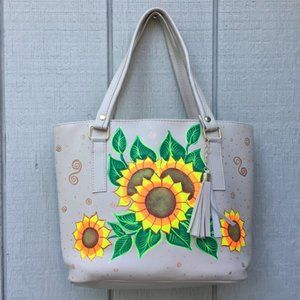 Hand Painted Mexican Tote Bag